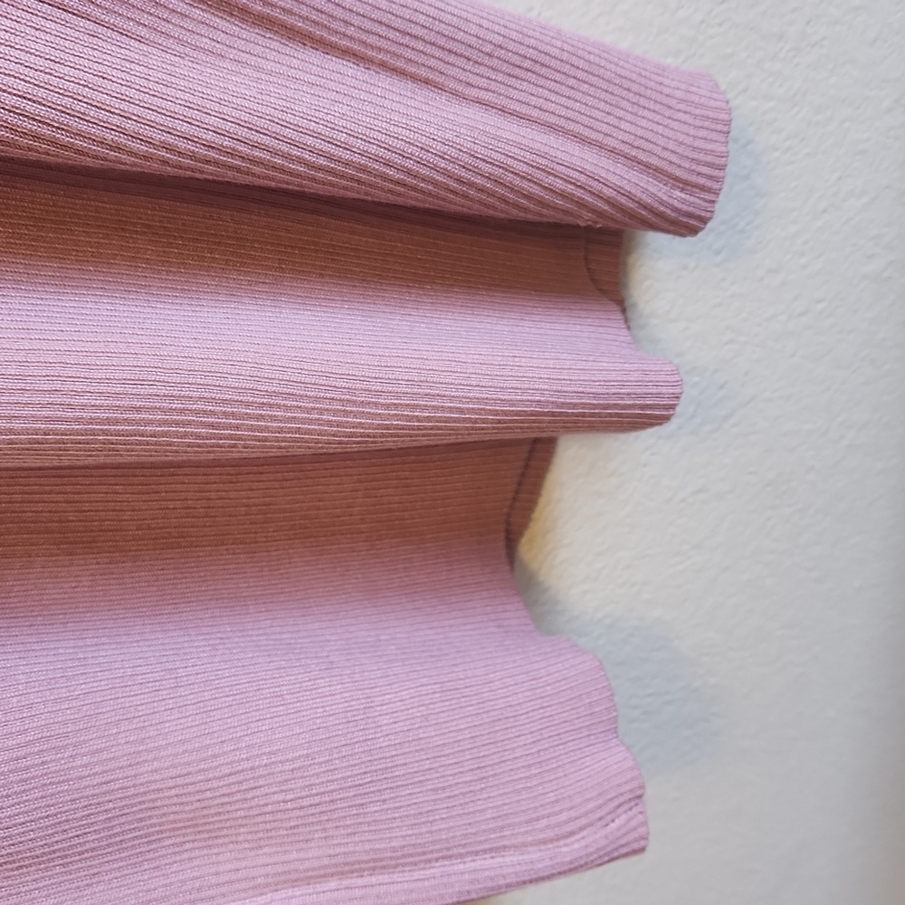 NWT Pink Ribbed Barbiecore Bodycon Midi Size XL Juniors/Women's Large 12-14 - Picture 12 of 16
